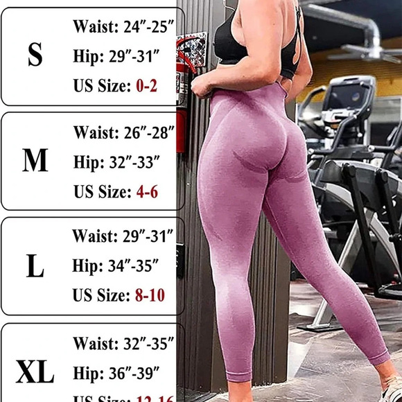 NWT! Women’s juicy peach butt purple/pink leggings, Small - Picture 5 of 6